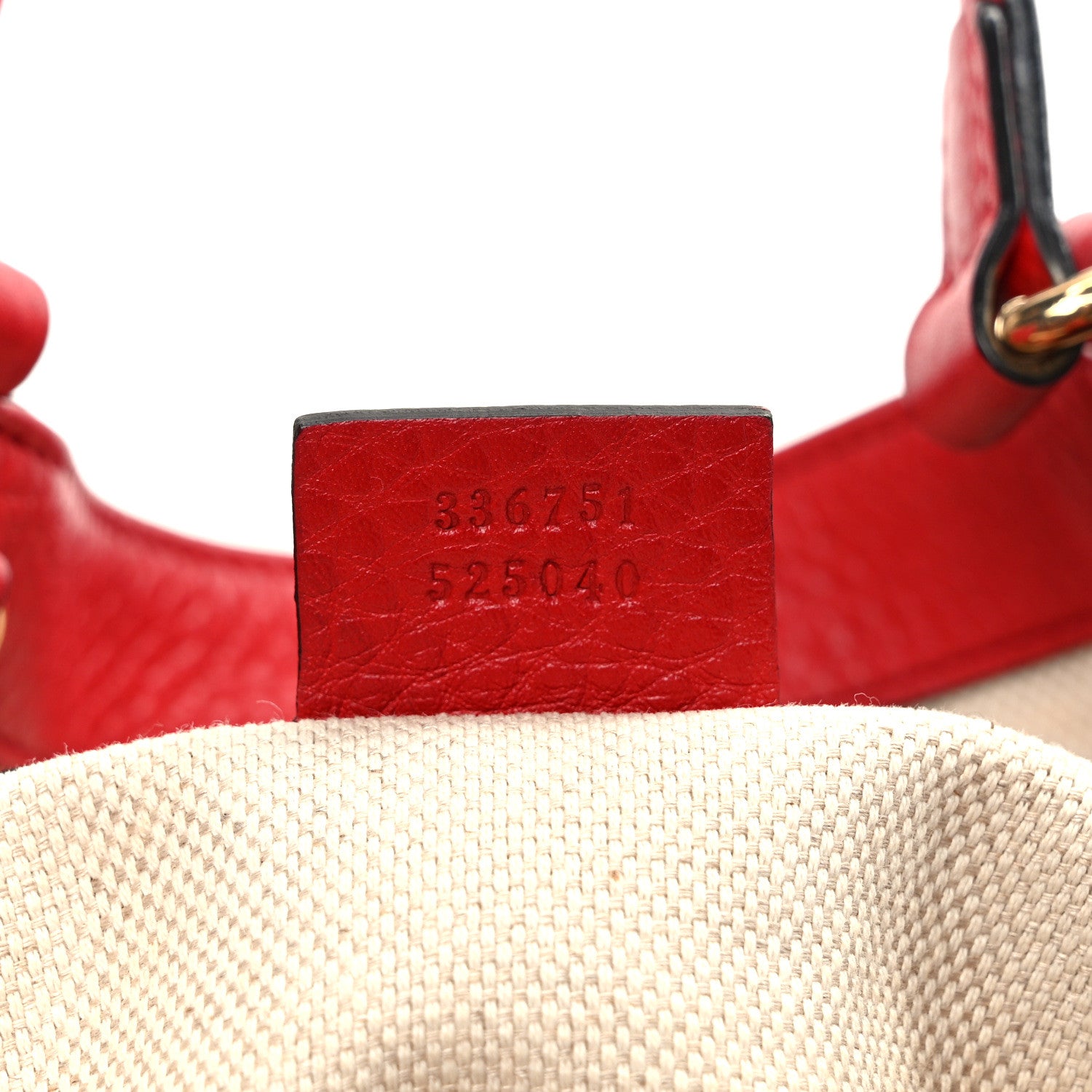 Gucci Pebbled Calfskin Small Soho Shoulder Bag Red 7 of 14