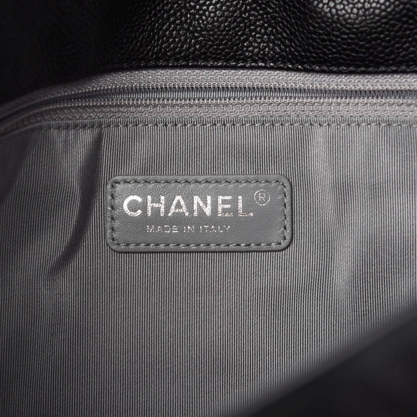 Caviar Quilted Large French Riviera Flap Black