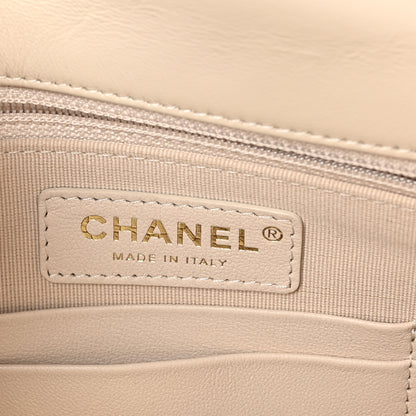Chanel Lambskin Quilted Mini Maxi CC Flap Beige 6 of 10