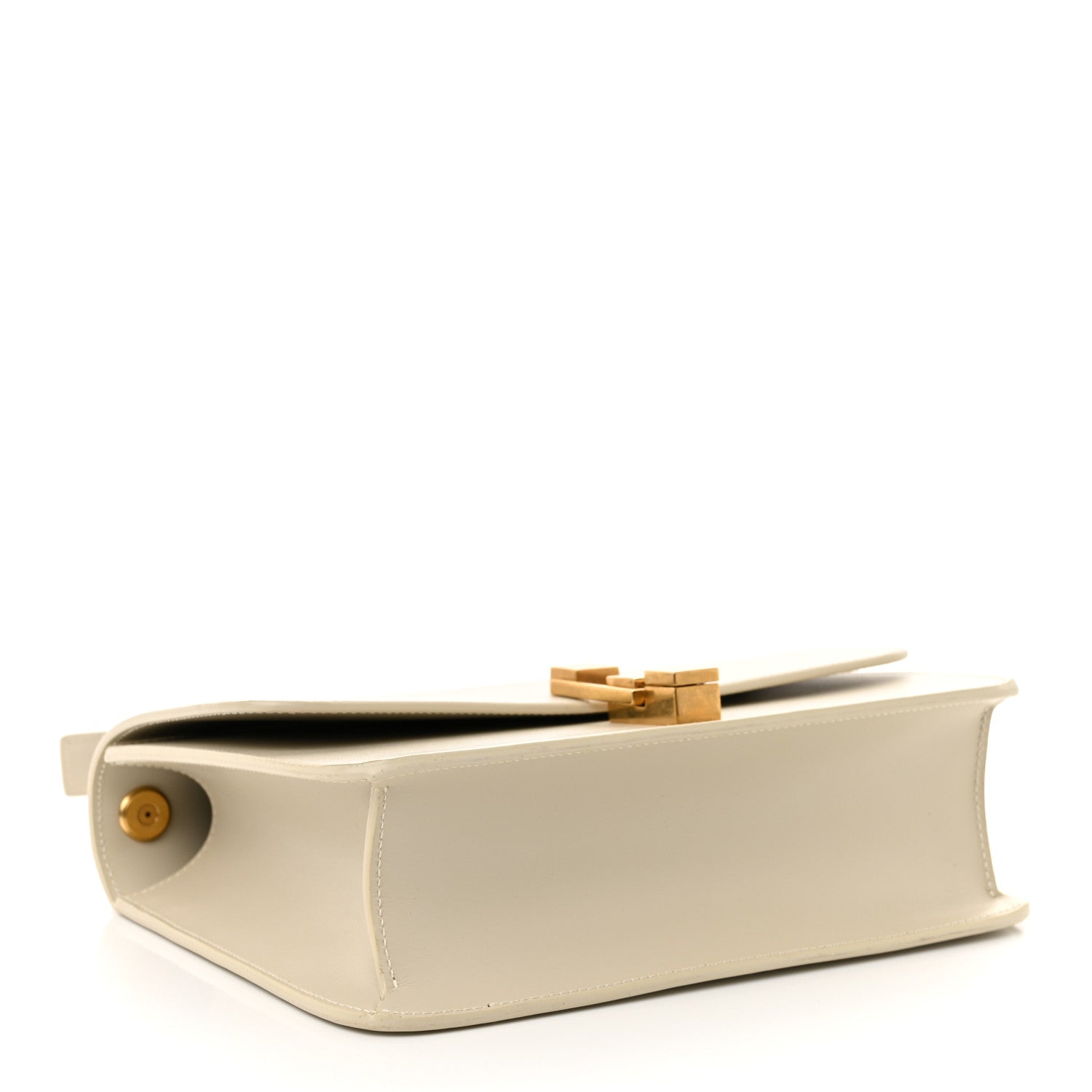 Saint Laurent Smooth Calfskin Le Carre Satchel Dark Beige 4 of 10