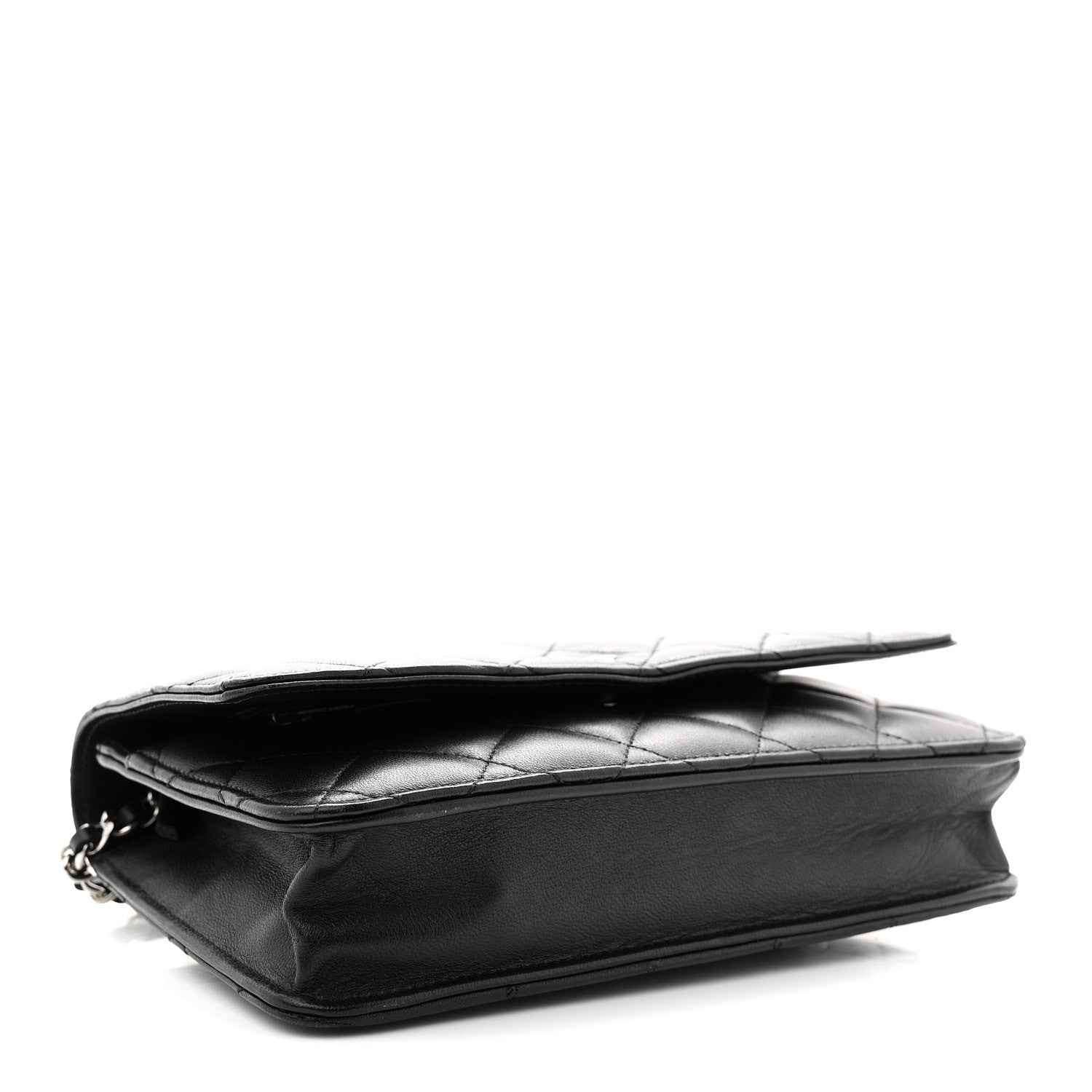 Chanel Lambskin Quilted Wallet On Chain WOC Black 4 of 10