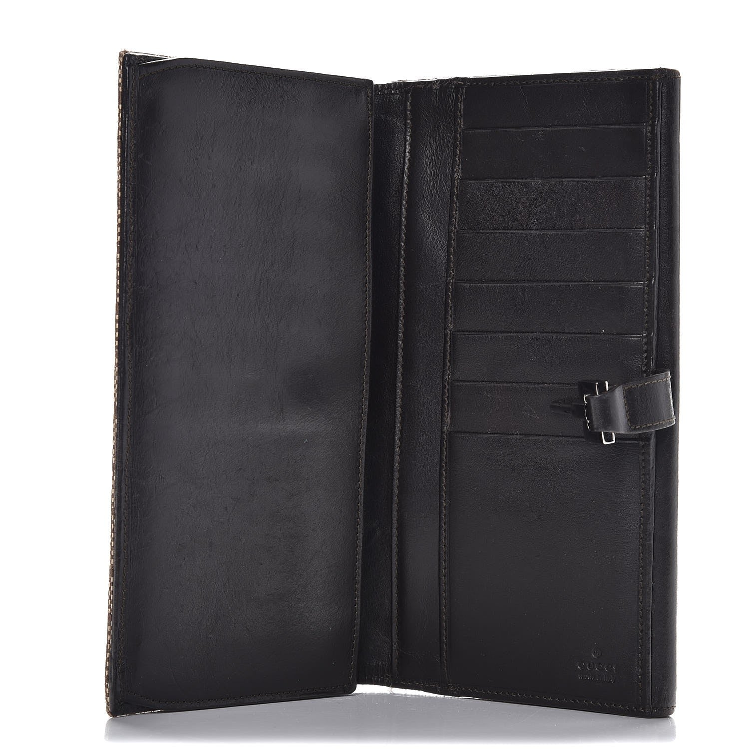 Gucci Monogram Calfskin Web Blake Continental Wallet Brown 5 of 11