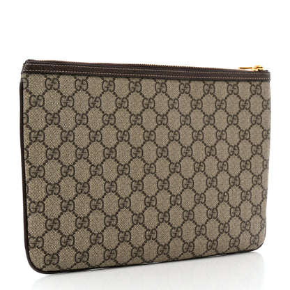 Gucci GG Supreme Monogram Large Ophidia Pouch Clutch Brown 3 of 8