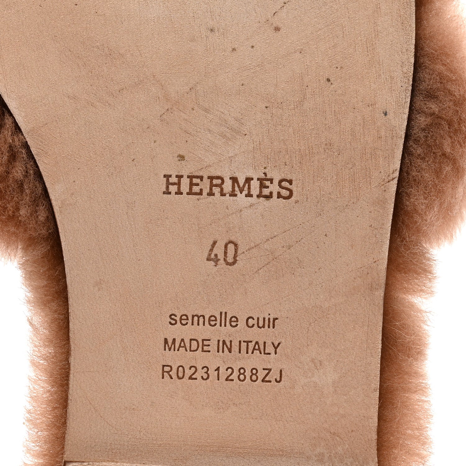 Hermes Woolskin Oran Sandals 40 Naturel 7 of 9