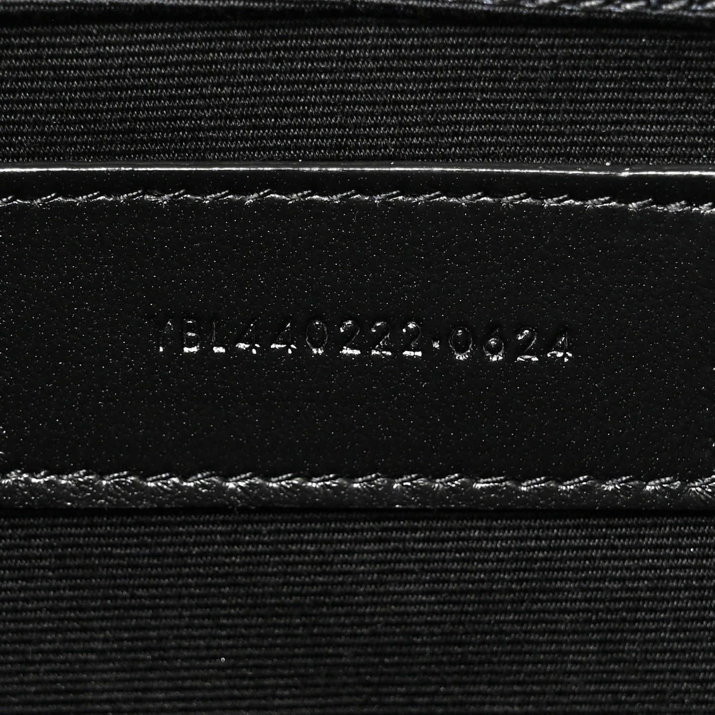 Calfskin Matelasse Chevron Monogram Document Holder Black