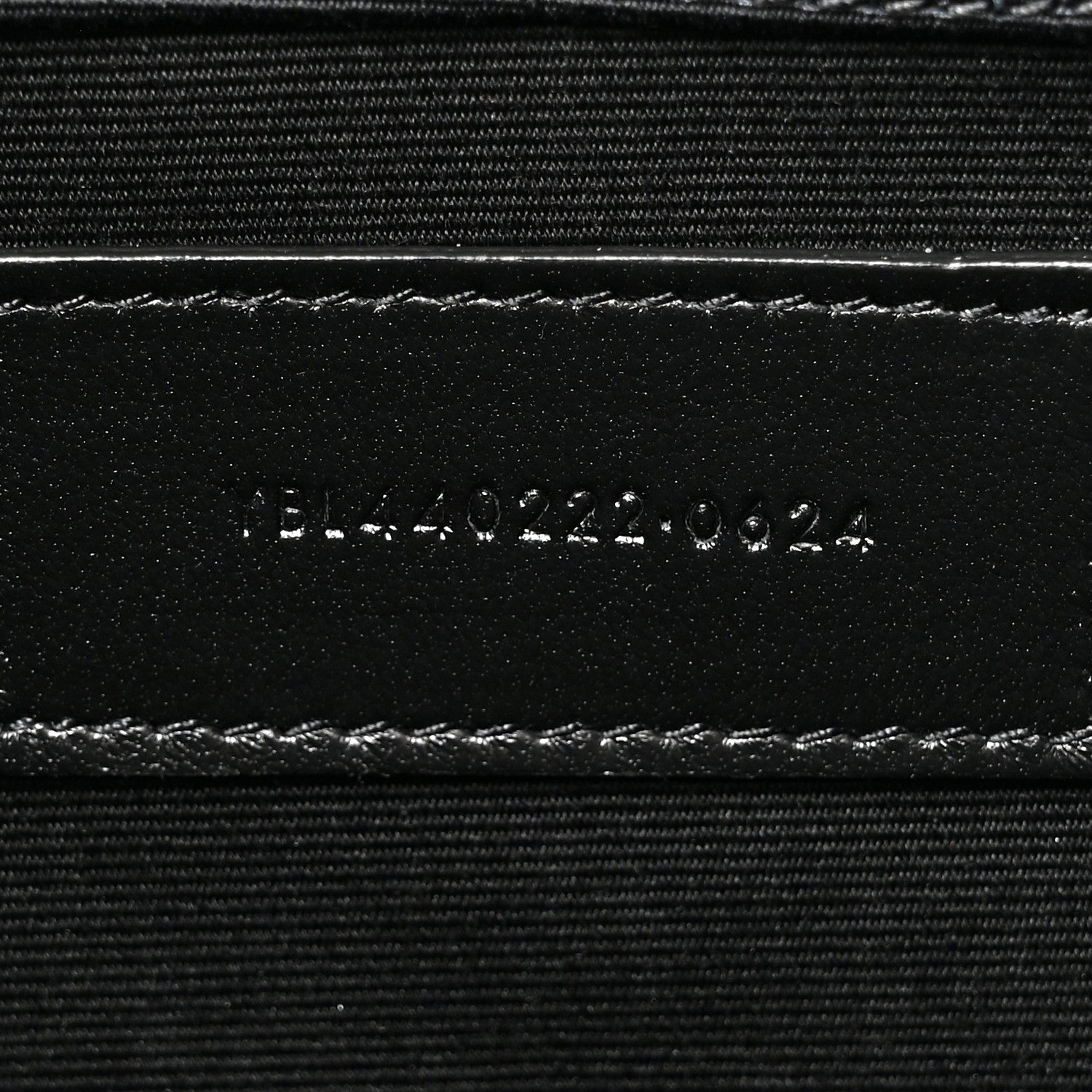 Saint Laurent Calfskin Matelasse Chevron Monogram Document Holder Black 7 of 9