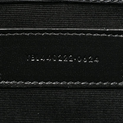 Saint Laurent Calfskin Matelasse Chevron Monogram Document Holder Black 7 of 9