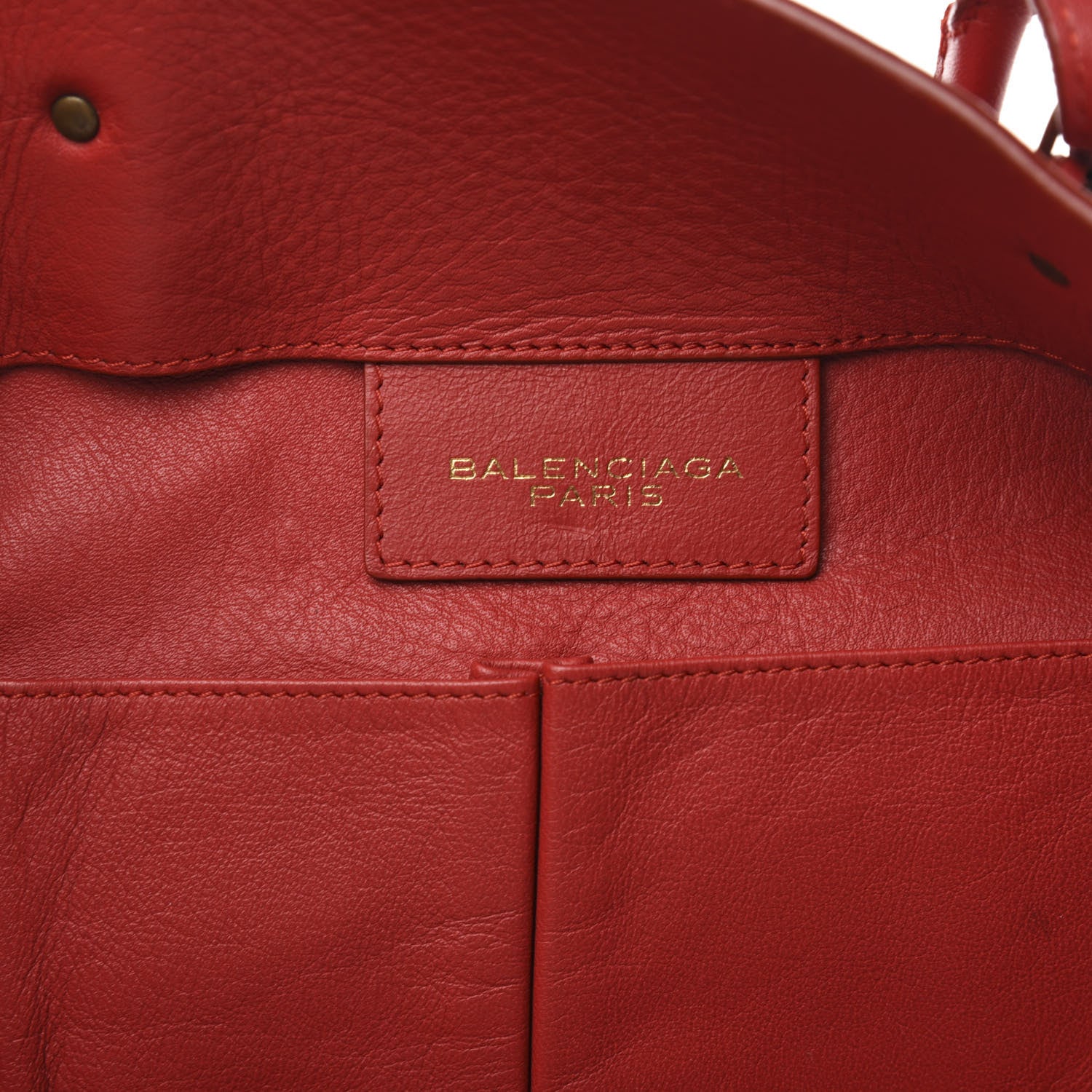Balenciaga Veau Souple Papier Ledger Tote Rouge 6 of 11