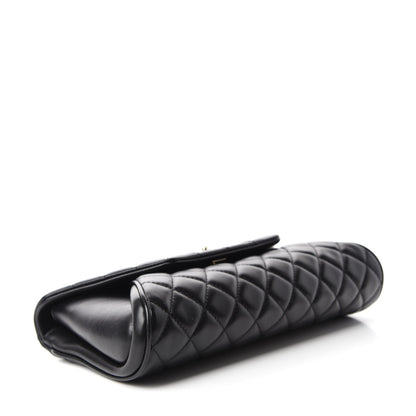 Chanel Lambskin Quilted Fold Up Again Clutch Black 4 of 11
