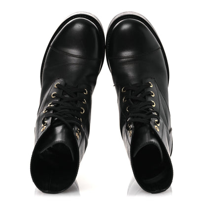 Louis Vuitton Calfskin Flat Ranger Boots 36.5 Black 2 of 11