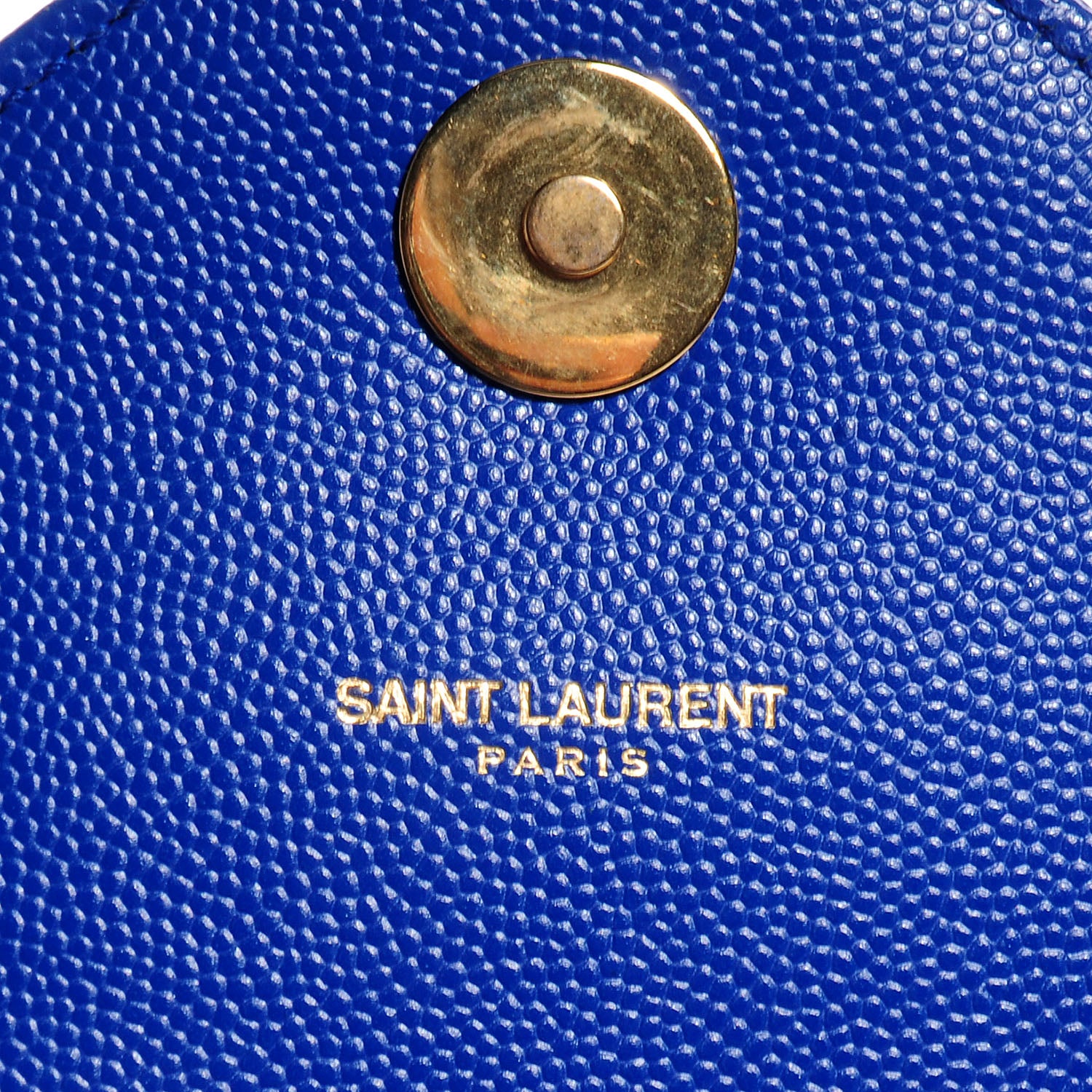 Saint Laurent Grain De Poudre Matelasse Chevron Large Monogram Satchel Royal Blue 5 of 9