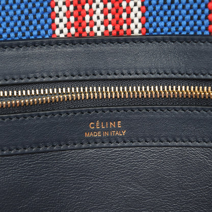 Celine Textile Striped Small Horizontal Cabas Phantom Navy Blue 6 of 7