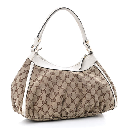 Gucci Monogram Medium D Gold Ring Hobo White 3 of 10