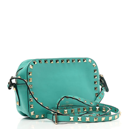 Valentino Garavani Calfskin Rockstud Camera Crossbody Bag Opaline Green 3 of 11