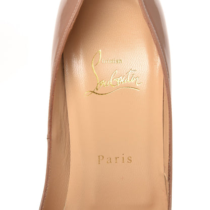 Christian Louboutin Patent Lady Peep 150 Pumps 39.5 Nude 6 of 8