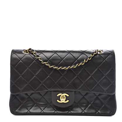 Chanel Lambskin Quilted Medium Double Flap Black 1 of 16