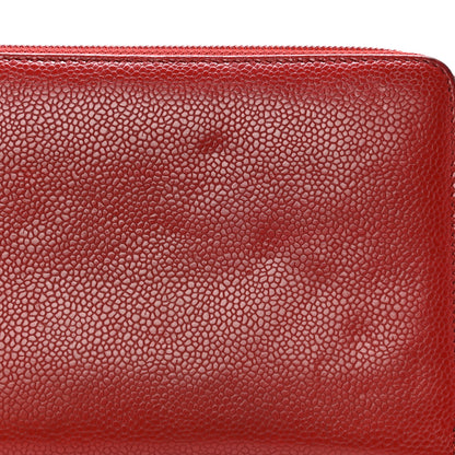Chanel Caviar Large CC Timeless Zip Around Organizer Wallet Red 11 of 12