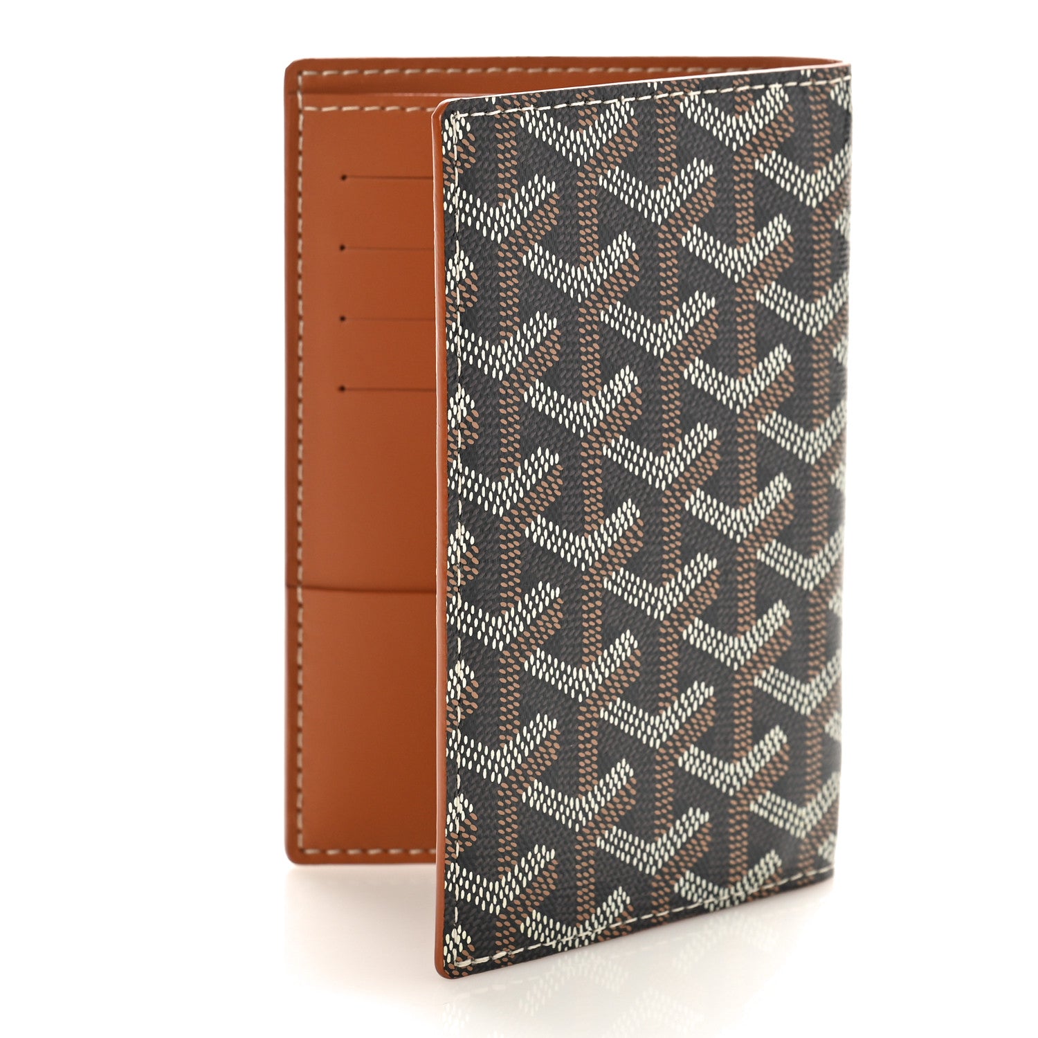 Goyard Goyardine Grenelle Passport Wallet Black Gold 3 of 9