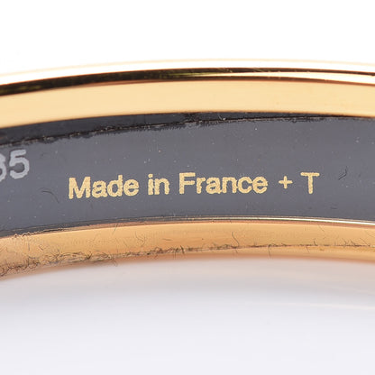 Hermes Enamel Printed Narrow Caleche Bracelet 65 Vert Sapin 4 of 5
