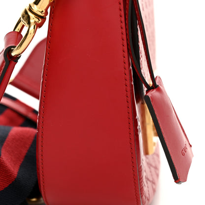 Gucci Guccissima Web Medium Padlock Messenger Shoulder Bag Hibiscus Red 16 of 16