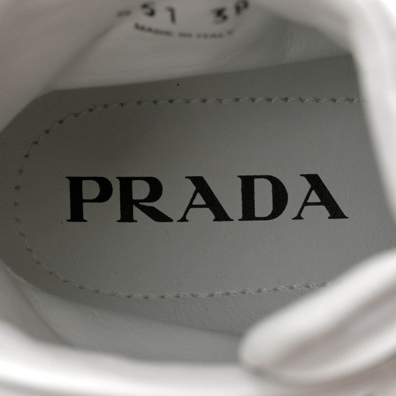 Prada Re-Nylon Gabardine Metal Triangle Logo Wheel Pouch Pocket High Top Sneakers 38 White 8 of 10