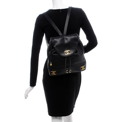 Chanel Caviar CC Backpack Black 2 of 10
