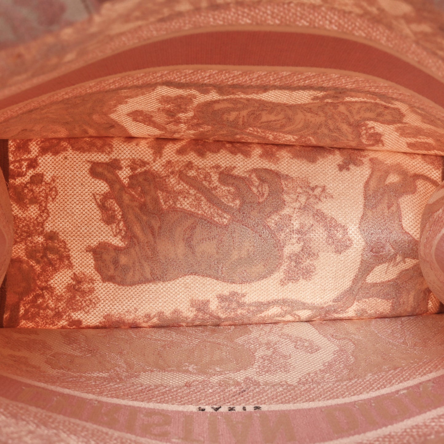 Canvas Embroidered Medium Dioriviera Toile De Jouy Book Tote Rose