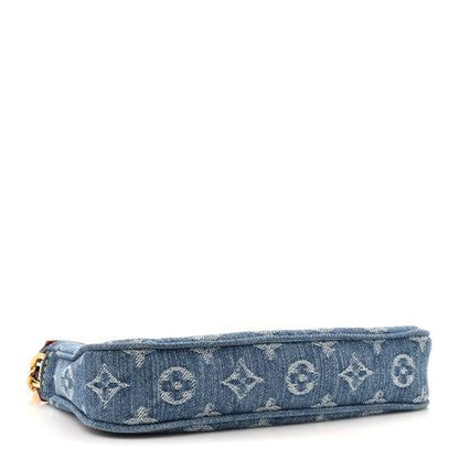 Louis Vuitton LV X TM Monogram Denim Cerises Pochette Accessories Blue 4 of 9