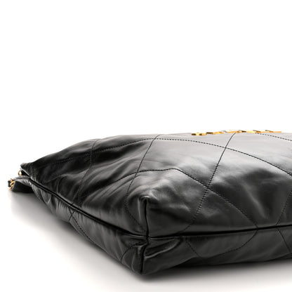 Chanel Shiny Calfskin Quilted Chanel 22 Black 10 of 11