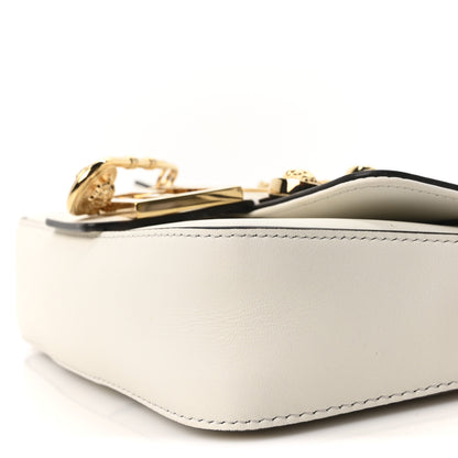 Fendi X VERSACE Vitello Seta Fendace Mini Brooch Baguette White Ice 9 of 9