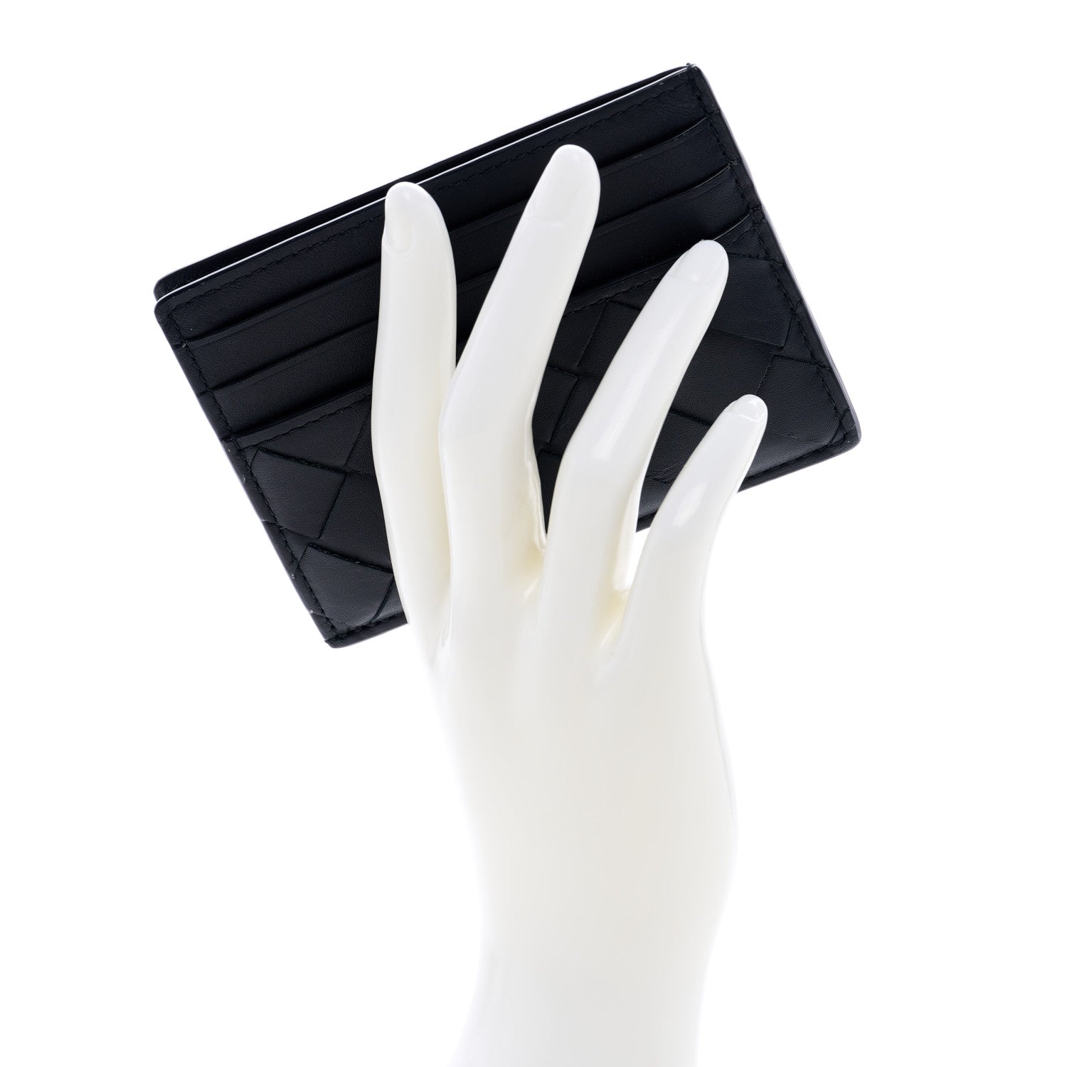 Bottega Veneta Nappa Intrecciato VN Card Case Black 2 of 6