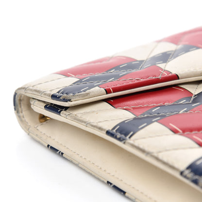 Gucci Calfskin Matelasse Trompe L'Oeil Print Mini GG Marmont Chain Wallet White 10 of 22