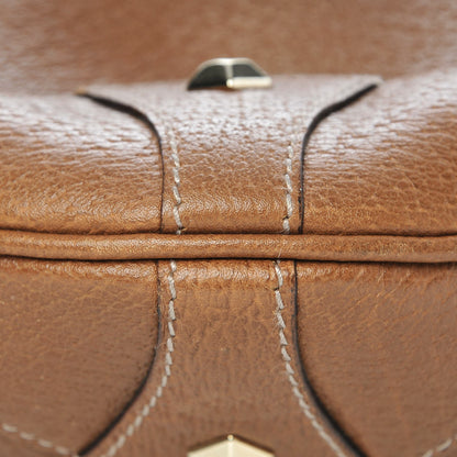 Gucci Calfskin Monogram Piston Lock Jackie O Hobo Tan 8 of 15