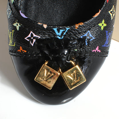 Louis Vuitton Monogram Multicolor LOVELY Ballet Flats Black 39 7 of 7