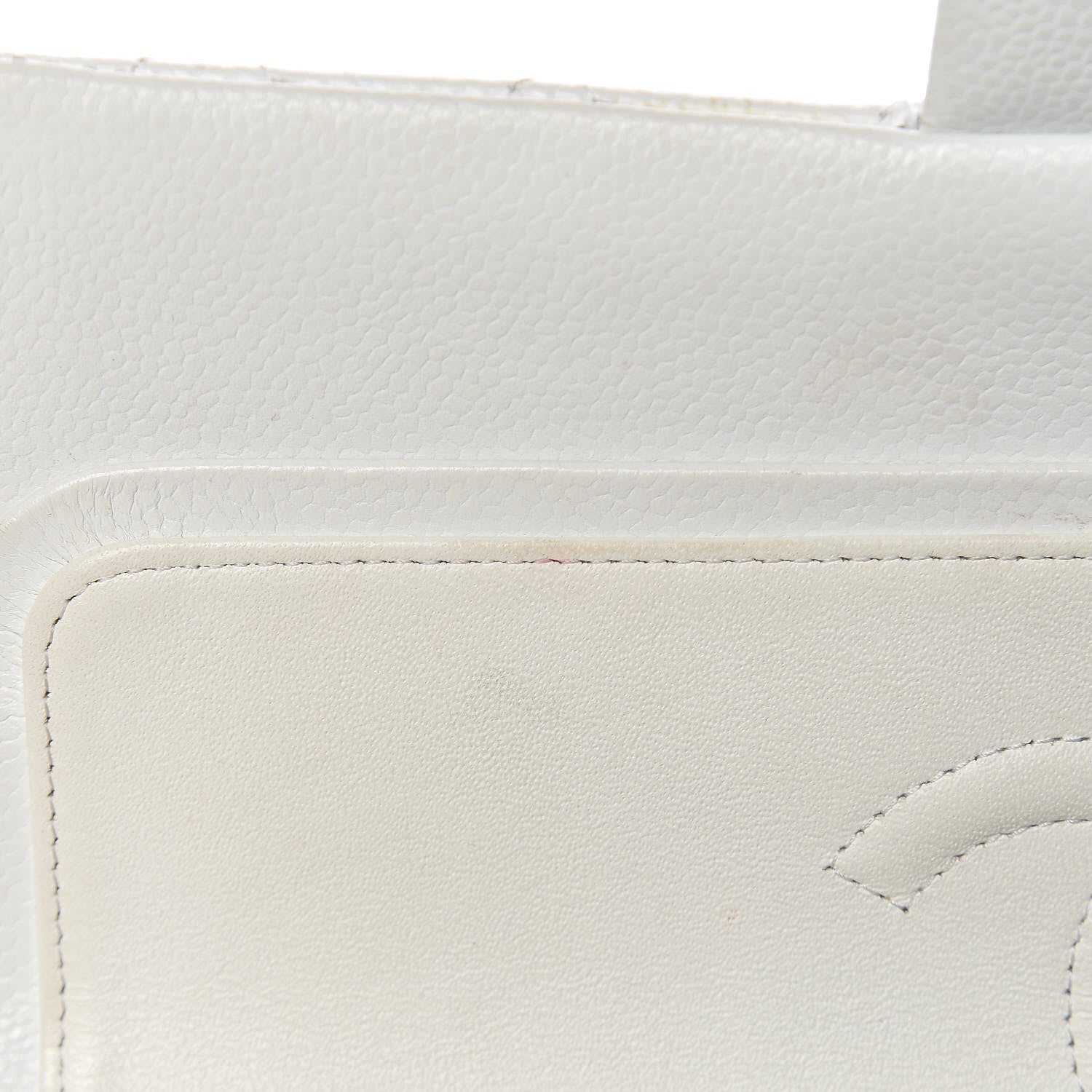 Chanel Caviar Quilted Medium Double Flap White 12 of 19