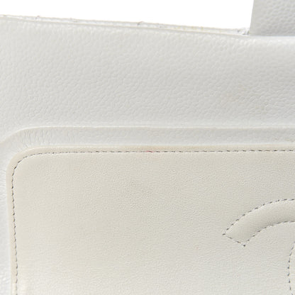 Chanel Caviar Quilted Medium Double Flap White 12 of 19