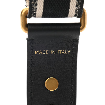 Christian Dior Canvas Embroidered Shoulder Strap Black 4 of 6