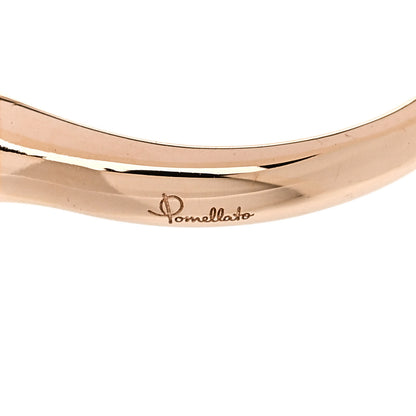 Pomellato 18K Rose Gold Diamond Sabbia Disc Cuff Pave Ring 53 6.5 5 of 7