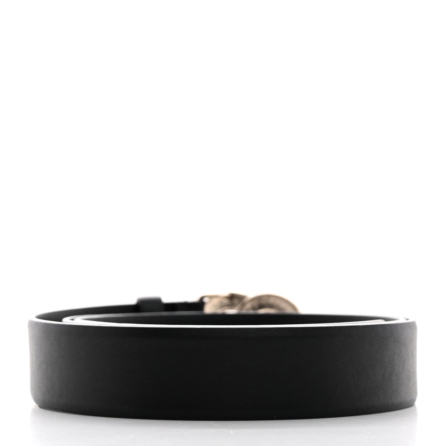 Calfskin Pearl Crystal CC Belt 95 38 Black