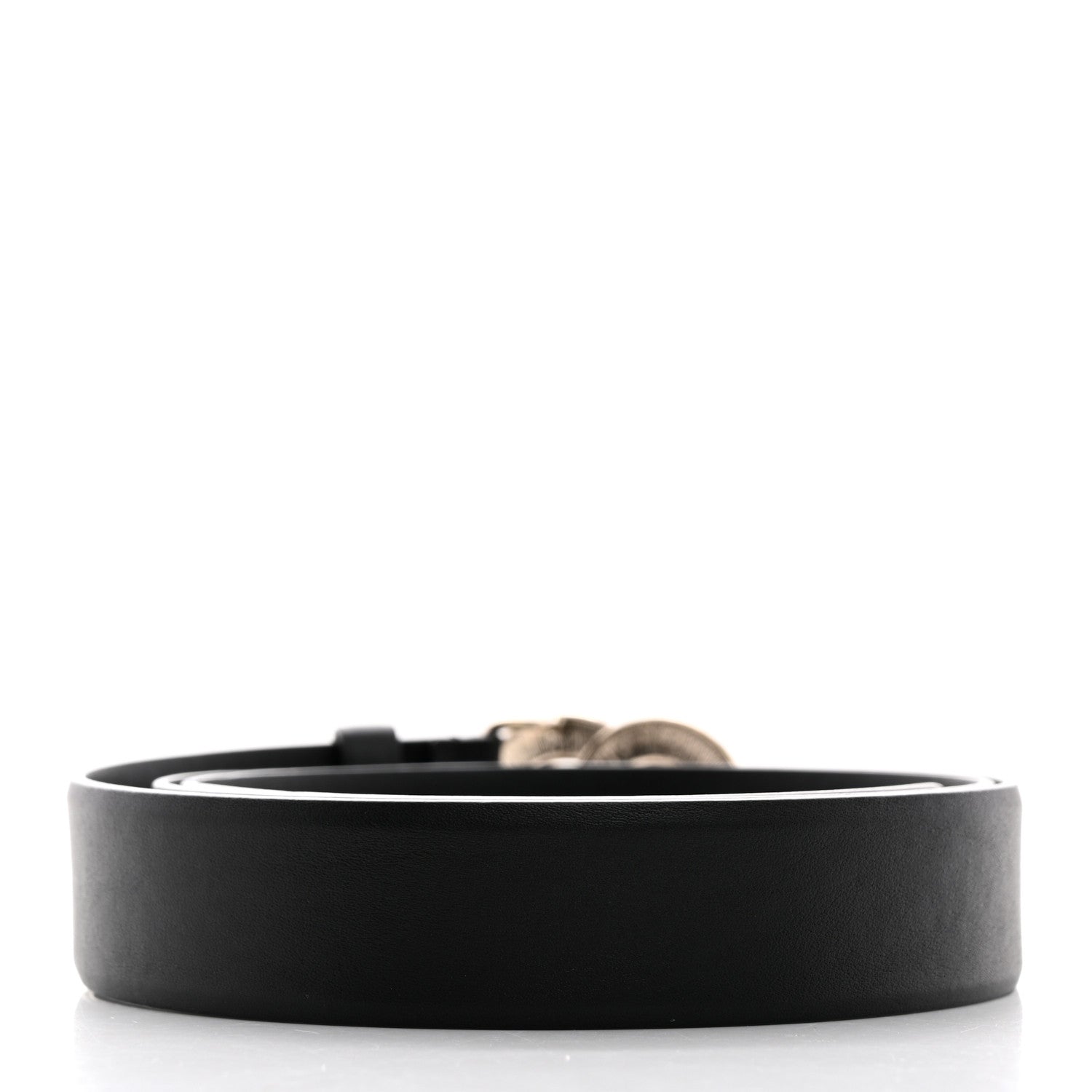 Chanel Calfskin Pearl Crystal CC Belt 95 38 Black 2 of 7