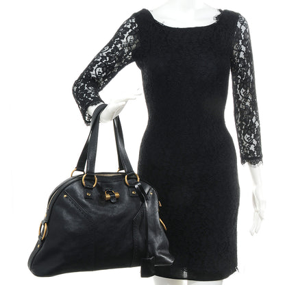 Saint Laurent Leather Large Muse Black 2 of 10