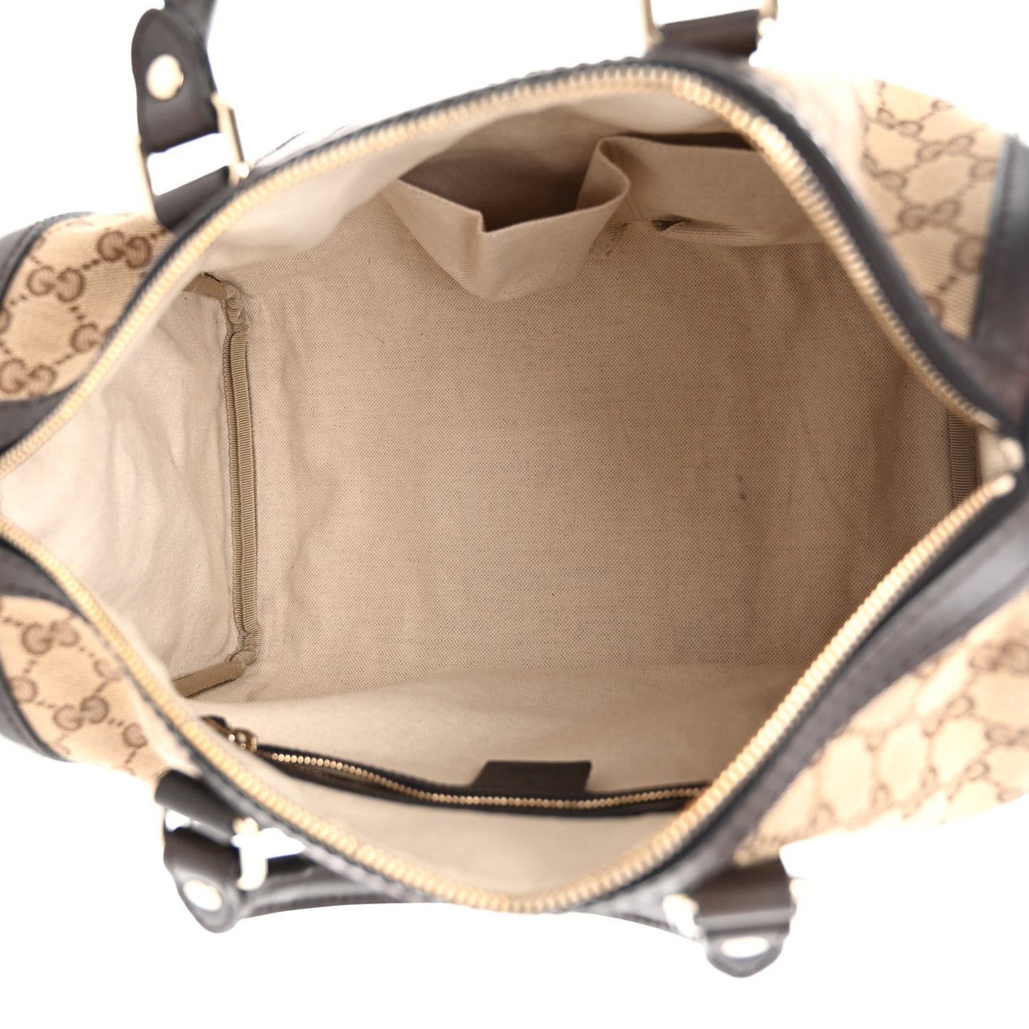 Monogram Selleria Calfskin Vintage Web Medium Boston Beige Ebony Cocoa