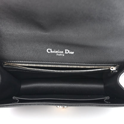 Christian Dior Grained Calfskin Perforated Diorama Flap Bag Black 5 of 13