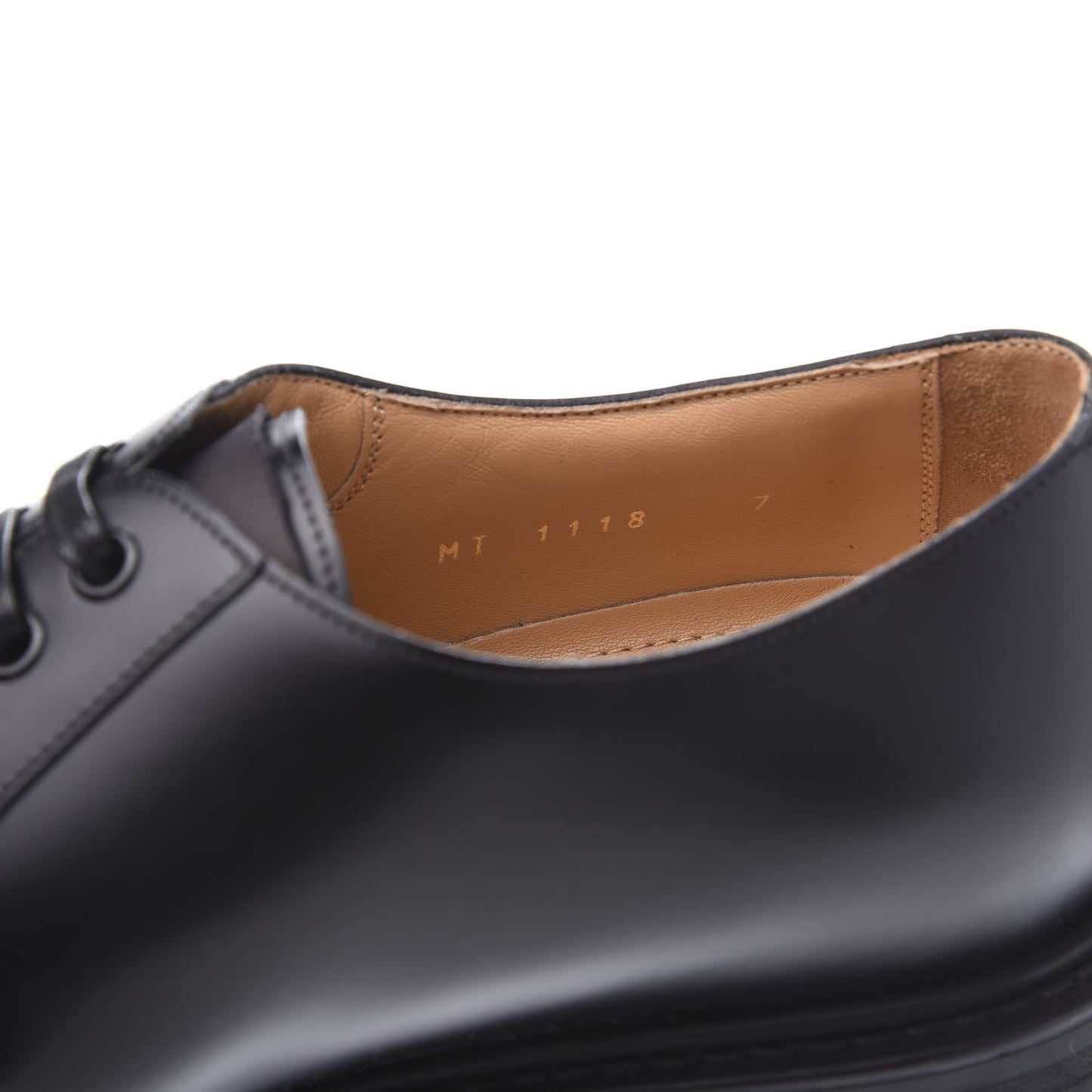 Calfskin Mens Uniforme Derby Relax 7 Black