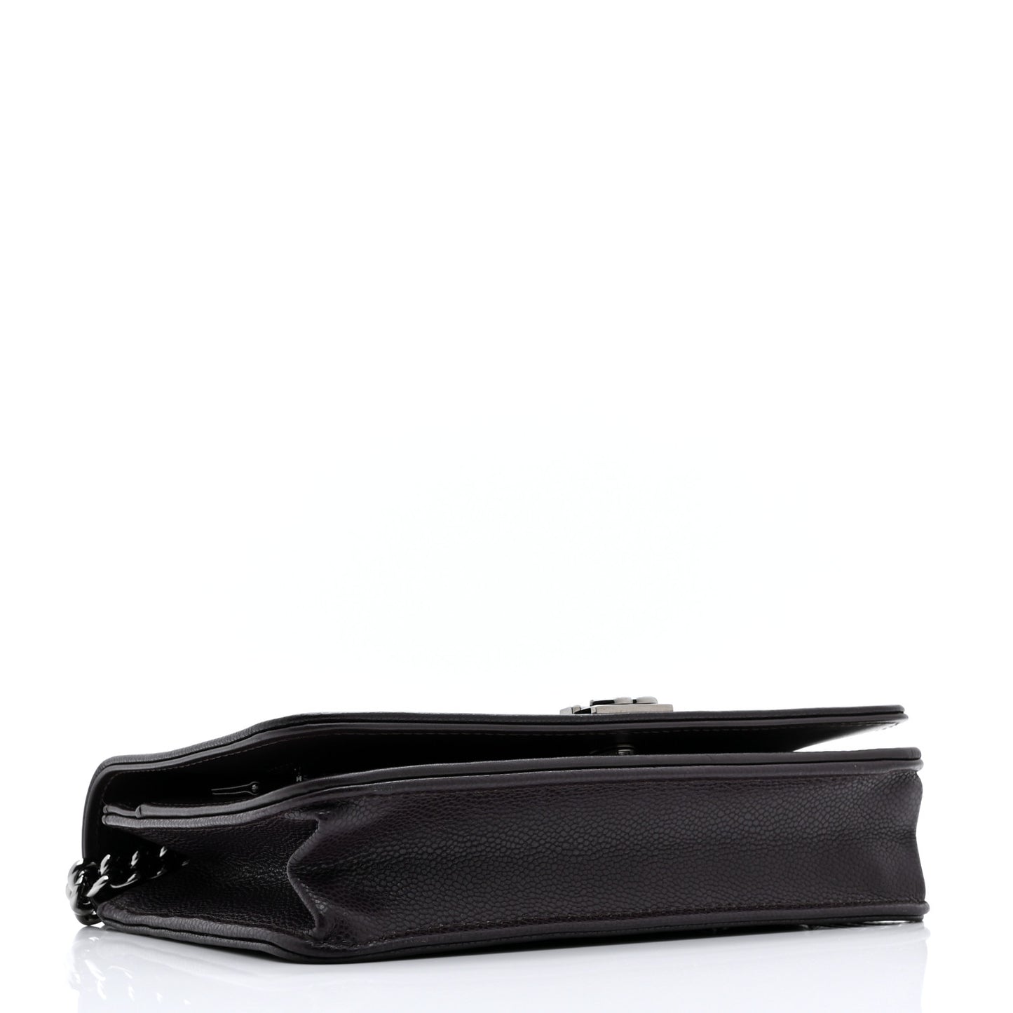 Caviar Quilted Boy Wallet On Chain WOC Dark Purple