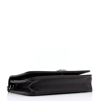 Chanel Caviar Quilted Boy Wallet On Chain WOC Dark Purple 4 of 11