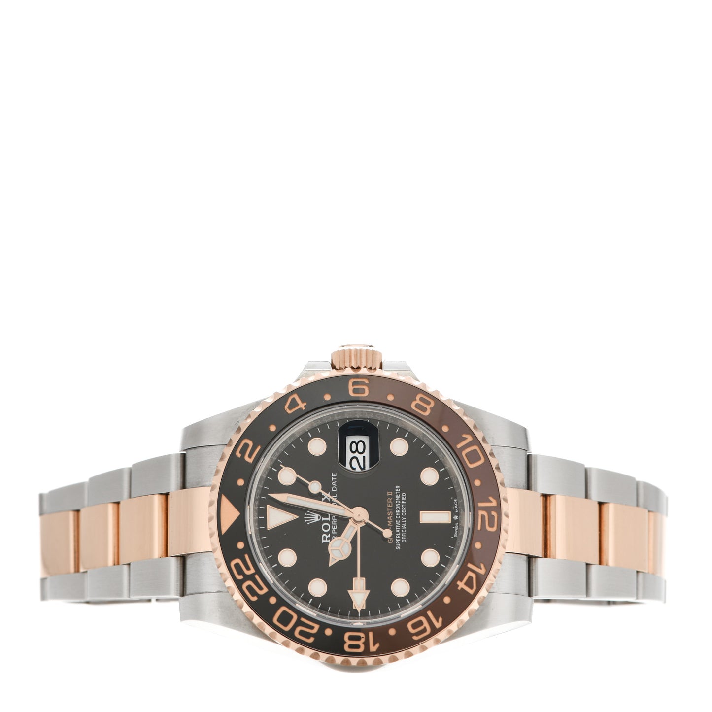 Stainless Steel 18K Everose Gold 40mm GMT-Master II Root Beer Watch 126711CHNR