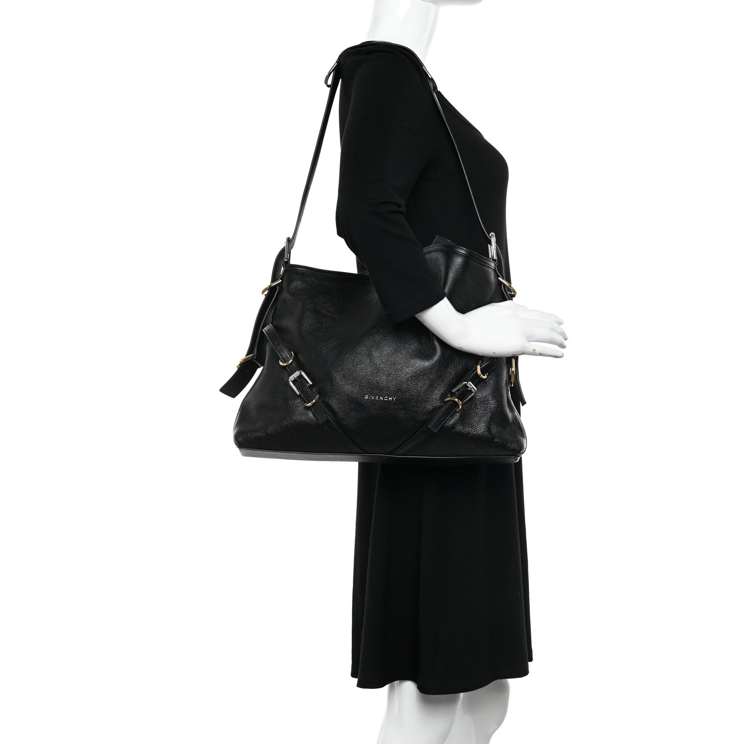 Givenchy Calfskin Medium Voyou Bag Black 2 of 9
