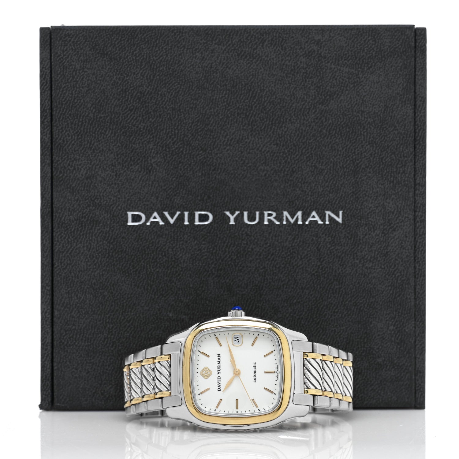 David Yurman Stainless Steel 18K Yellow Gold 35mm Thoroughbred Automatic Watch 5 of 5