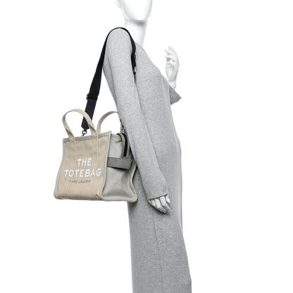Marc Jacobs Cotton Canvas Colorblock Medium The Traveler Tote Bag Beige Multicolor 2 of 10